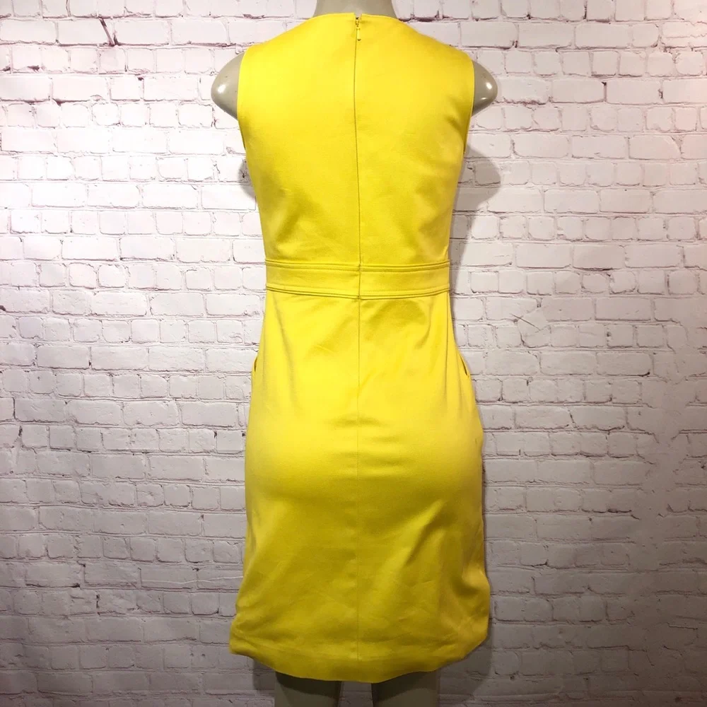 Tory Burch Yellow Sleeveless Sheath Dress